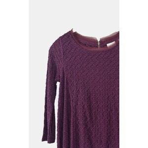 Anthropologie Postmark Small Top Textured Weave Lace Trim 3/4 Sleeve Chic Blouse